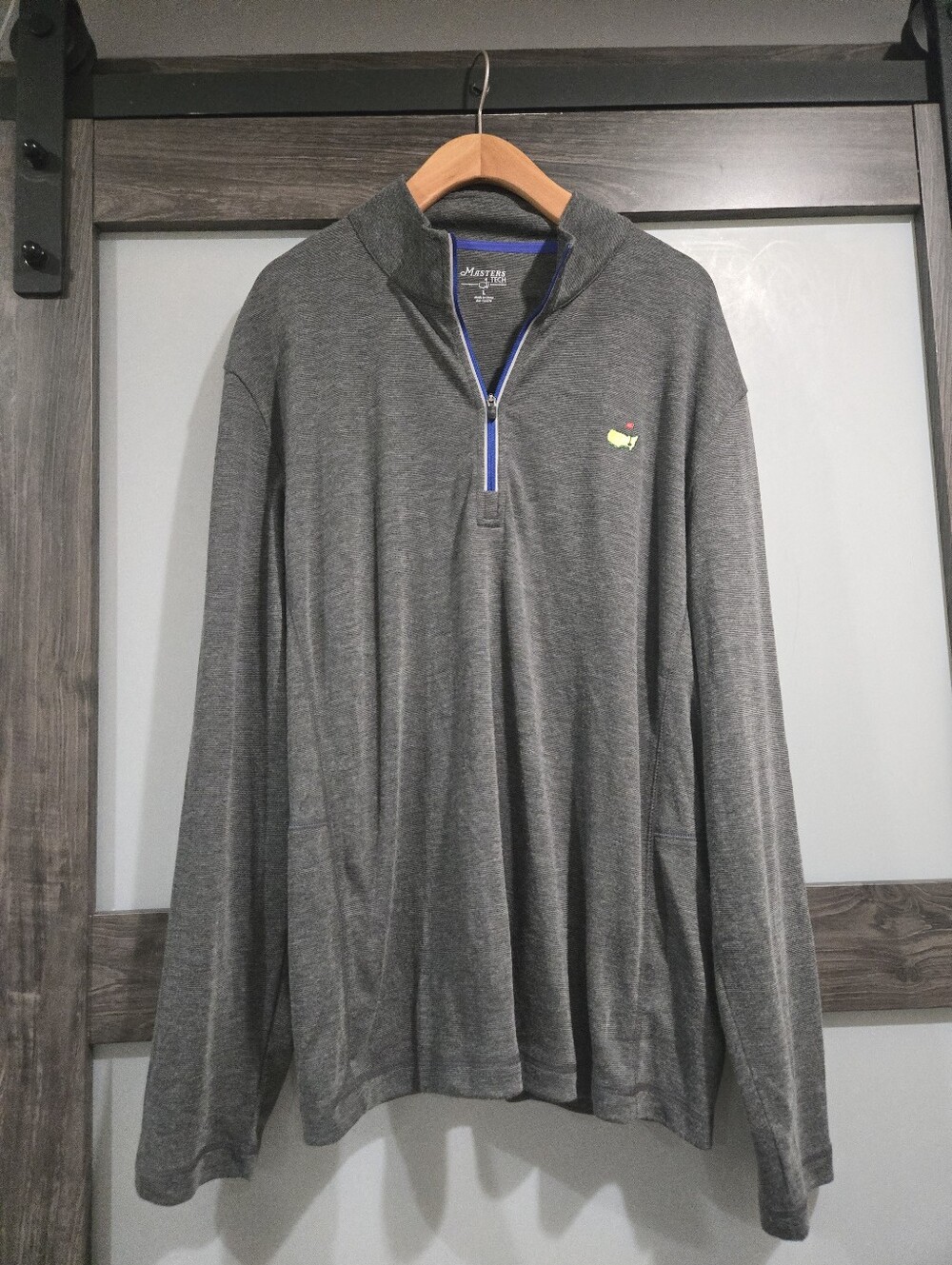 Masters Tech Quarter Zip Long Sleeve Grey Large